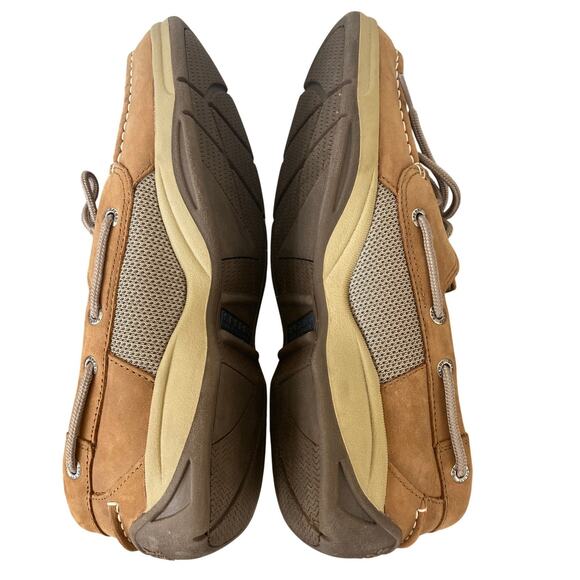 Sperry Mens Intrepid Boat Shoes Size 10 Tan Leather Top Sider Comfort Shoes - Picture 6 of 9